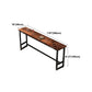 Rectangle Brown Indoor Event and Cocktail Table Trestle Wood Bar Height Pub Table Clearhalo 'Bar Furniture' 'Bar Tables' 'bar_tables' 'furn' 'furn_bar_tables' 'Furniture' 'furniture_bar_tables' 'Kitchen & Dining Furniture' 1200x1200_3abdc2ae-6a8a-4dcb-86d1-5b9801aa3a9e