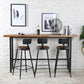 Table de la hauteur du comptoir rectangle intérieur Trestle en bois massif comptoir naturel