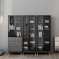Manufactured Wood Glam Standard Bookcase Closed Back Bookcase with Glass Door Clearhalo 'Bookcases' 'furn' 'furn_bookcases' 'Furniture' 'furniture_bookcases' 'kitchen' 'kitchen_bookcases' 'Living Room Furniture' 'Office Furniture' 1200x1200_3abf2d10-f749-412c-b062-712a49c6c4c6