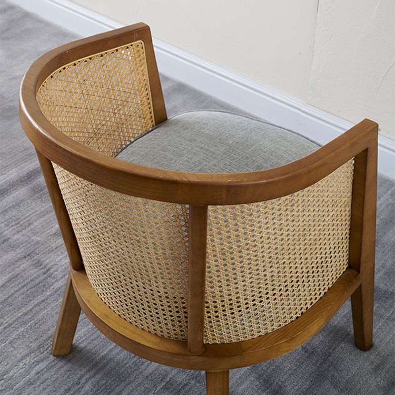 Traditional Wood Living Room Chair Basic Four Leg Accent Armchair