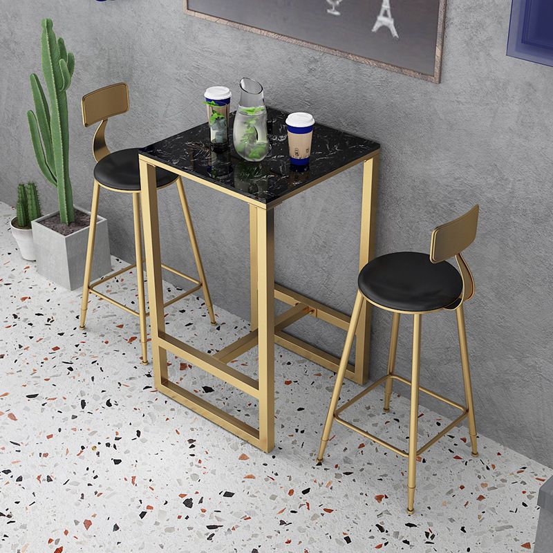 Stone Bar Dining Table Contemporary Bar Table with Trestle Base Clearhalo 'Bar Furniture' 'Bar Tables' 'bar_tables' 'furn' 'furn_bar_tables' 'Furniture' 'furniture_bar_tables' 'Kitchen & Dining Furniture' 1200x1200_3abfe811-5e41-449d-9954-4679a3b04ea4
