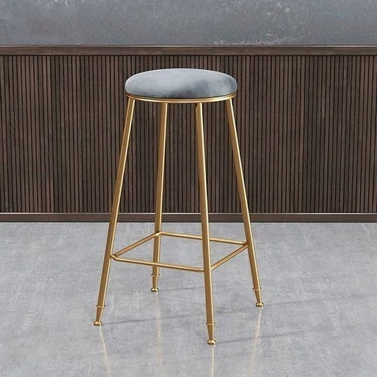 Nordic Design Stackable Backless Barstools for Home Upholstered Bar Stools with Metal Legs Clearhalo 'Bar Furniture' 'Bar Stools' 'bar_stools' 'furn' 'furn_bar_stools' 'Furniture' 'furniture_bar_stools' 'Kitchen & Dining Furniture' 1200x1200_3ac042b6-6577-47df-95d7-b1e59870e1a0