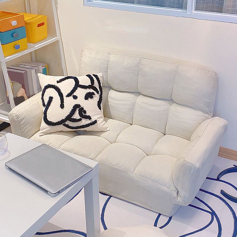 Scandinavian Cotton-Blend Sofa Convertible Tufted Sofa Bed with Pillows Clearhalo 'furn' 'furn_sofas' 'Furniture' 'furniture_sofas' 'Living Room Furniture' 'Sofa' 'sofas' 1200x1200_3ac0f578-8790-4373-b8bd-04d0048e3810