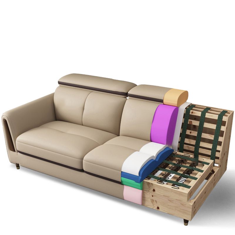 Sofá de cuero de cuero de cuero de cuero de manchas escandinavo resistente a las manchas