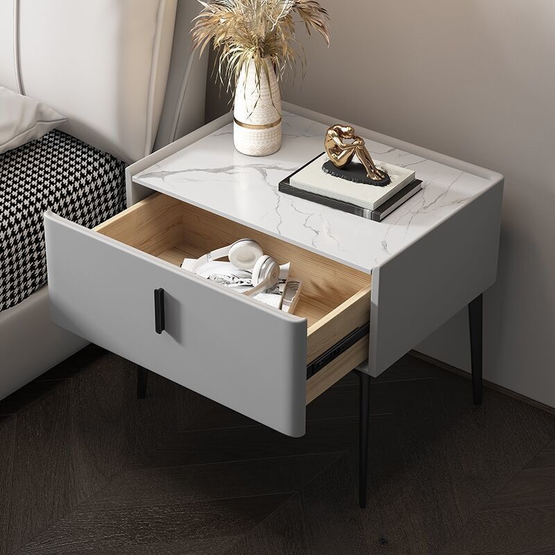 Contemporary Night Table Storage Accent Table Nightstand with 1 Drawer Clearhalo 'Bedroom Furniture' 'furn' 'furn_night_stand' 'Furniture' 'night_stand' 'Nightstands' 1200x1200_3ac4a7ab-6dad-48cf-bc07-41f430fb66e1