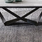 Glam rechthoekige witte salontafel met marmeren blad en stalen onderstel