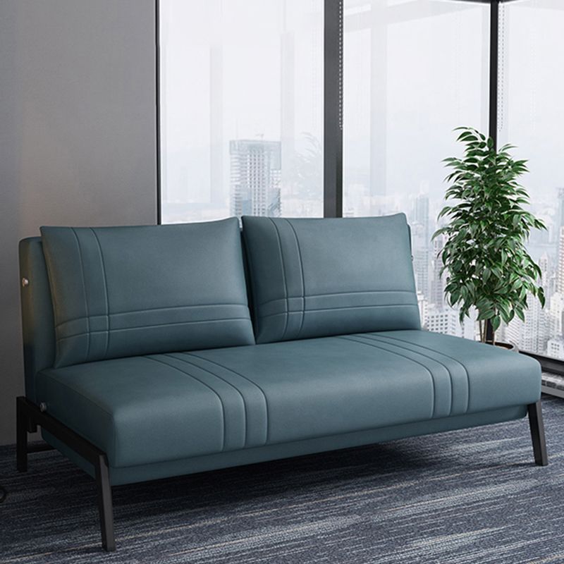 フェイクレザーコンテンポラリーソファベッドアームレスステイン耐性ベッドソファソファ