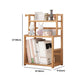 Contemporary Bamboo Bookcase 9-inch Wide Home Standard Bookshelf