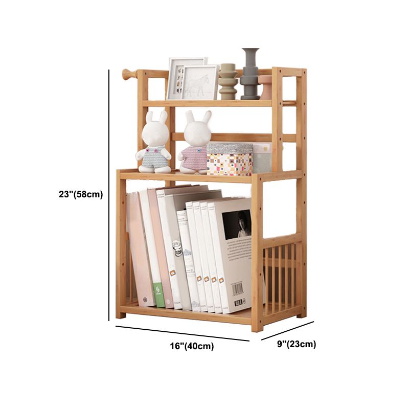 Contemporary Bamboo Bookcase 9-inch Wide Home Standard Bookshelf
