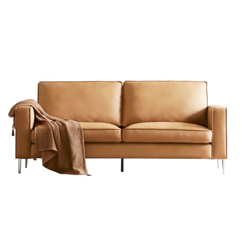 Cushions Faux Leather Square Arm Sofa with Stain Resistant and Waterproof Clearhalo 'furn' 'furn_sofas' 'Furniture' 'furniture_sofas' 'kitchen' 'kitchen_sofas' 'Living Room Furniture' 'Sofa' 'sofas' 1200x1200_3acb036b-3746-42aa-a604-689453d5bcbd