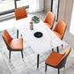 Rectangle Sintered Stone Dining Table Traditional Luxury Dining Table with Black Frame Clearhalo ' dining_table' 'Dining Tables & Seating' 'Dining Tables' 'furn' 'furn_dining_table' 'Furniture' 'furniture_dining_table' 'Kitchen & Dining Furniture' 'kitchen&dining_furn' 'kitchen' 'kitchen_dining_table' 1200x1200_3acb8bd2-a91c-4671-b22f-e97991c2a740