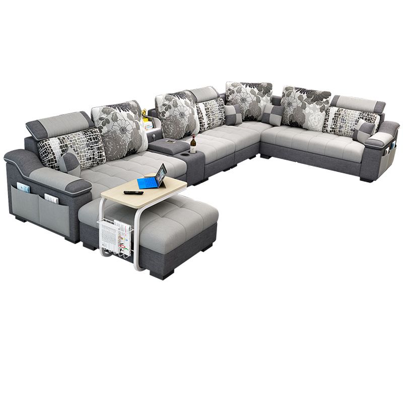 Sloped Arms Pillowed Back Cushions Sectionals Sofas for Living Room Clearhalo 'furn' 'furn_sectionals' 'Furniture' 'furniture_sectionals' 'kitchen' 'kitchen_sectionals' 'Living Room Furniture' 'Sectionals' 1200x1200_3acc53b3-f66a-4cb9-a7a7-e4d1b8a10108