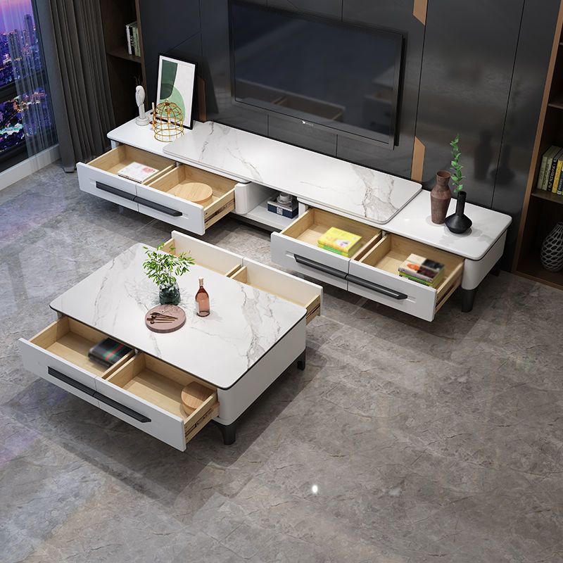 Ornate Style Rectangular Slate Plate Table Plate Metal 4 Legs Base Coffee Table Clearhalo 'Coffee & Accent Tables' 'Coffee Tables' 'coffee_tables' 'furn' 'furn_coffee_tables' 'Furniture' 'Living Room Furniture' 1200x1200_3acca77c-cc17-45bb-90d5-67e726aa0914