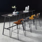 Contemporary Rectangle Bar Counter Table Sintered Stone Dining Table for Restaurant Clearhalo 'Bar Furniture' 'Bar Tables' 'bar_tables' 'furn' 'furn_bar_tables' 'Furniture' 'furniture_bar_tables' 'Kitchen & Dining Furniture' 1200x1200_3acd8531-934b-4a7d-b190-0449bc58c00a