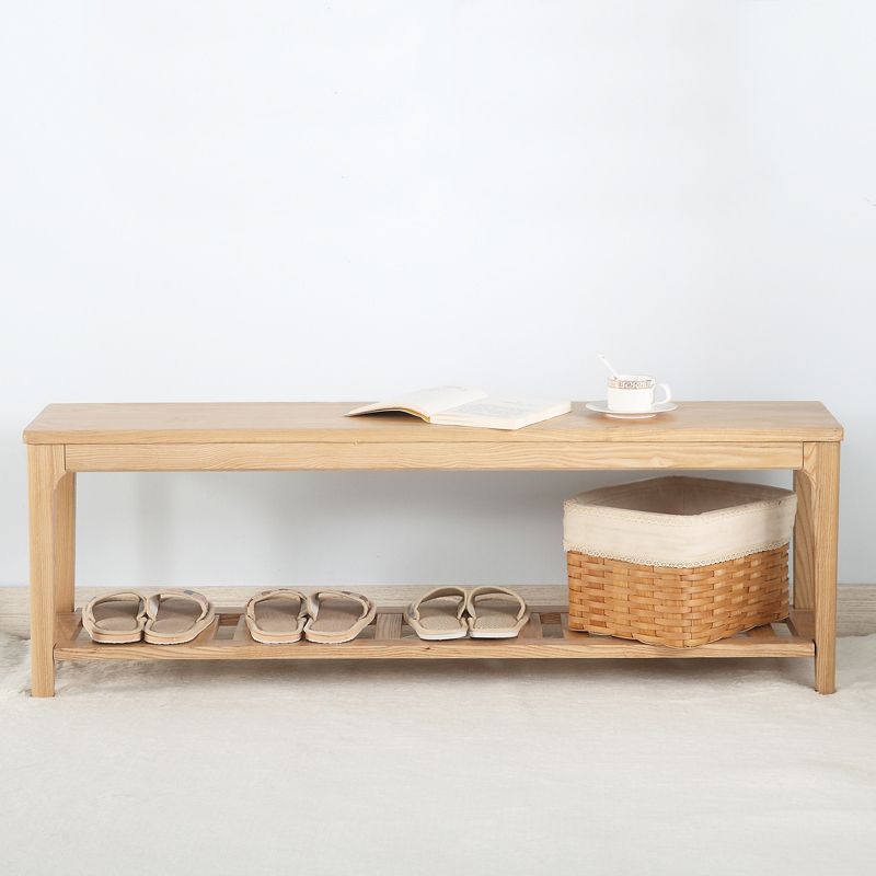 Rectangle 11.8" Wide Seating Bench Solid Wood Entryway Bench Clearhalo 'Benches' 'Chairs & Seating' 'furn' 'furn_benches' 'Furniture' 'Living Room Furniture' 1200x1200_3acedad5-e8a4-4c92-aa4f-5f97d5990b09