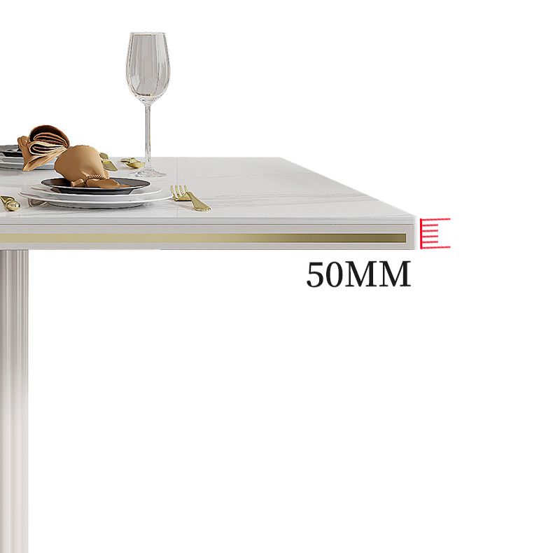 Traditional Luxury Dining Table White Rectangle Sintered Stone Table Clearhalo ' dining_table' 'Dining Tables & Seating' 'Dining Tables' 'furn' 'furn_dining_table' 'Furniture' 'furniture_dining_table' 'Kitchen & Dining Furniture' 'kitchen&dining_furn' 'kitchen' 'kitchen_dining_table' 1200x1200_3acf56d1-e176-4cf9-8fca-f7419ada42c2