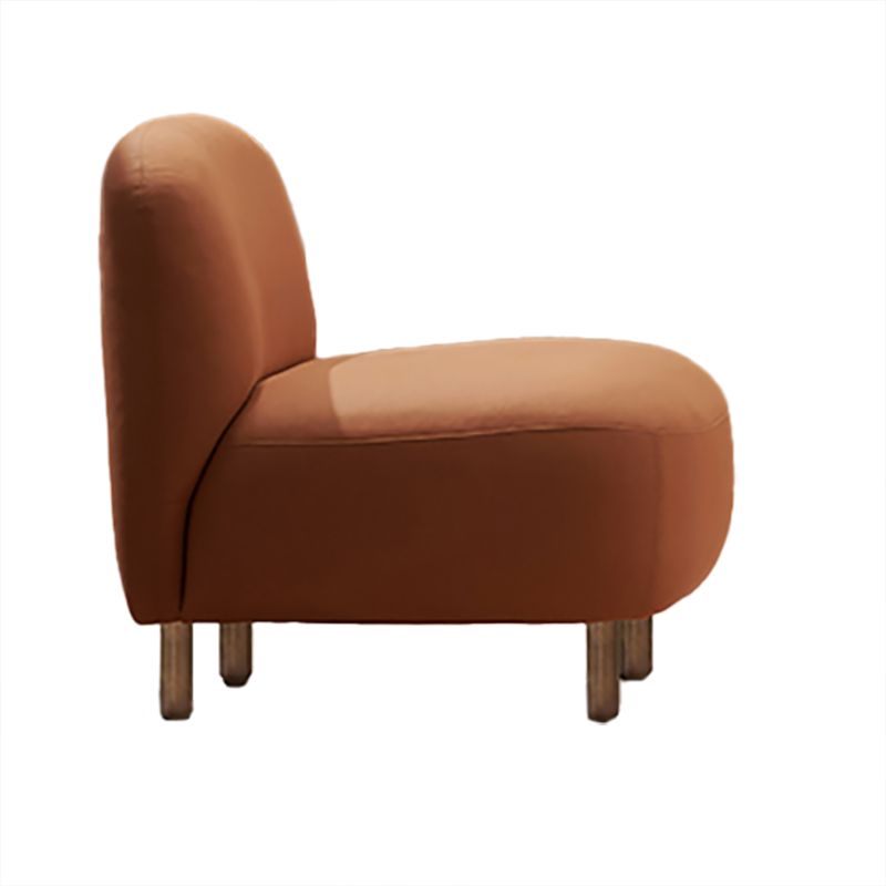 Contemporary Tight Back Slipper Chair with 4 Metal Legs in Faux Leather Clearhalo 'Accent Chairs' 'accent_chairs' 'Chairs & Seating' 'furn' 'furn_accent_chairs' 'Furniture' 'Living Room Furniture' 1200x1200_3ad00592-494c-4780-a458-461e4ce9398b