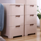 Plastic Beige Non-Hanging Armoire Modern Storage Cabinet for Bedroom