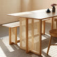 Modern Oak Table for Restaurant Rectangle Dining Table with Double Pedestal Clearhalo 'Dining Tables & Seating' 'Dining Tables' 'dining_table' 'furn' 'furn_dining_table' 'Furniture' 'furniture_dining_table' 'Kitchen & Dining Furniture' 'kitchen' 'kitchen_dining_table' 1200x1200_3ad1dc28-ca32-44ad-8f98-a71a2150e2a1