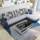 Contemporary 4-Seater Sofa with Storage Recessed Arm for Apartment