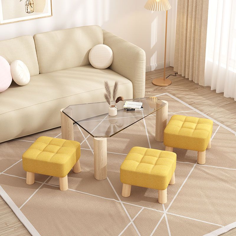 モダニズムオットマンベルベット布張りフェード抵抗性の広場オットマン