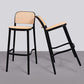 Taburete de bar de plástico escandinavo taburete de barra sin fuilero para sala de estar para sala de estar