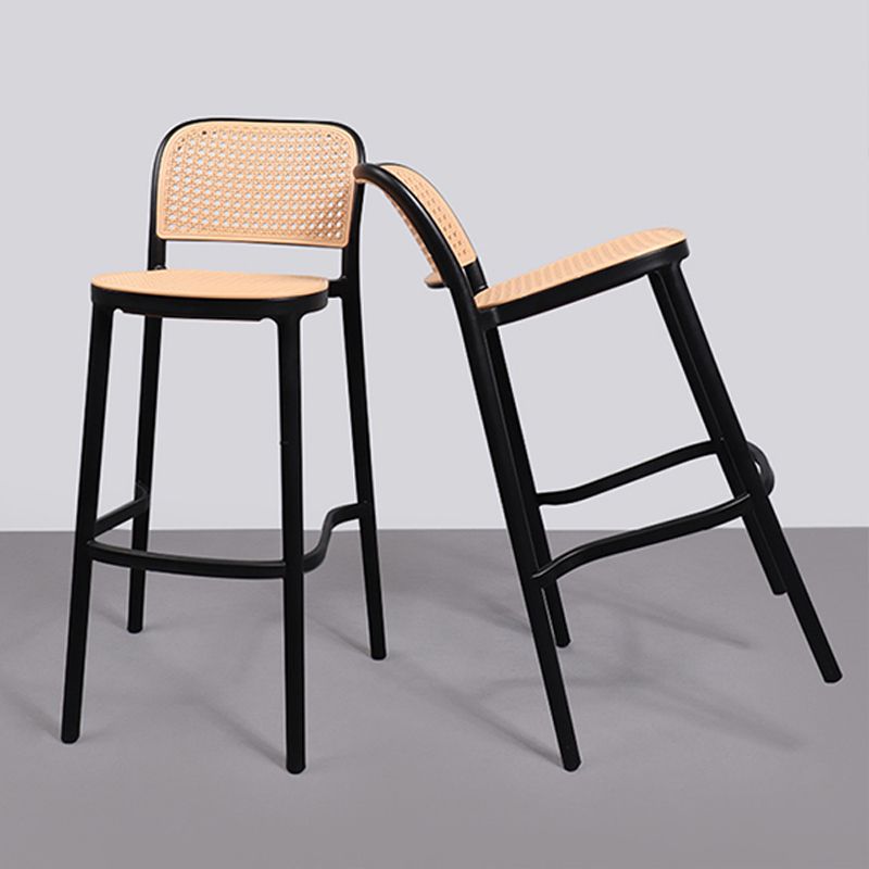 Scandinavische plastic barkruk voetsteun armloze barkruk voor woonkamer