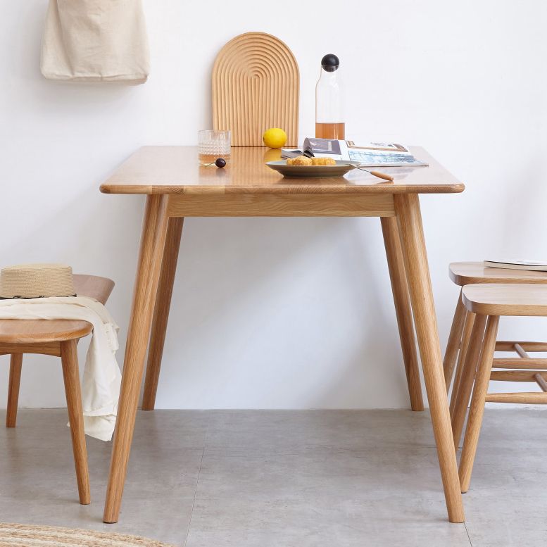 Simple Rectangle 4 Legs Home Furniture Solid Wood Dining Table for Dining Room Clearhalo ' dining_table' 'Dining Tables & Seating' 'Dining Tables' 'furn' 'furn_dining_table' 'Furniture' 'furniture_dining_table' 'Kitchen & Dining Furniture' 'kitchen&dining_furn' 'kitchen' 'kitchen_dining_table' 1200x1200_3ad6724c-f4ab-4b96-93ca-2ddfb6b40a30