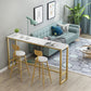 Glam Style 1/2/3 Pieces Bar Table Set Rectangle Bar Table with Metal High Stools for Home Clearhalo 'Bar Furniture' 'furn' 'furn_home_bar_bar_sets' 'Furniture' 'Home Bars & Bar Sets' 'home_bar_bar_sets' 'Kitchen & Dining Furniture' 1200x1200_3ad6fe73-751a-47b5-8795-530527ebb2ea