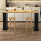 Modern 1/2/3/5 Pieces Bar Table Set Rectangle Pine Wood Counter Table with High Stools