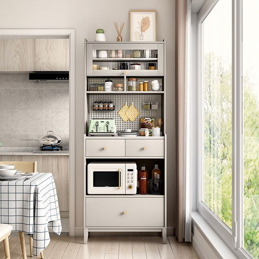 Moderno server in legno ingegnerizzato con finitura antica con porta di vetro