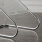 24" Tall Square Glass Top Side Table Iron Abstract Base End Table