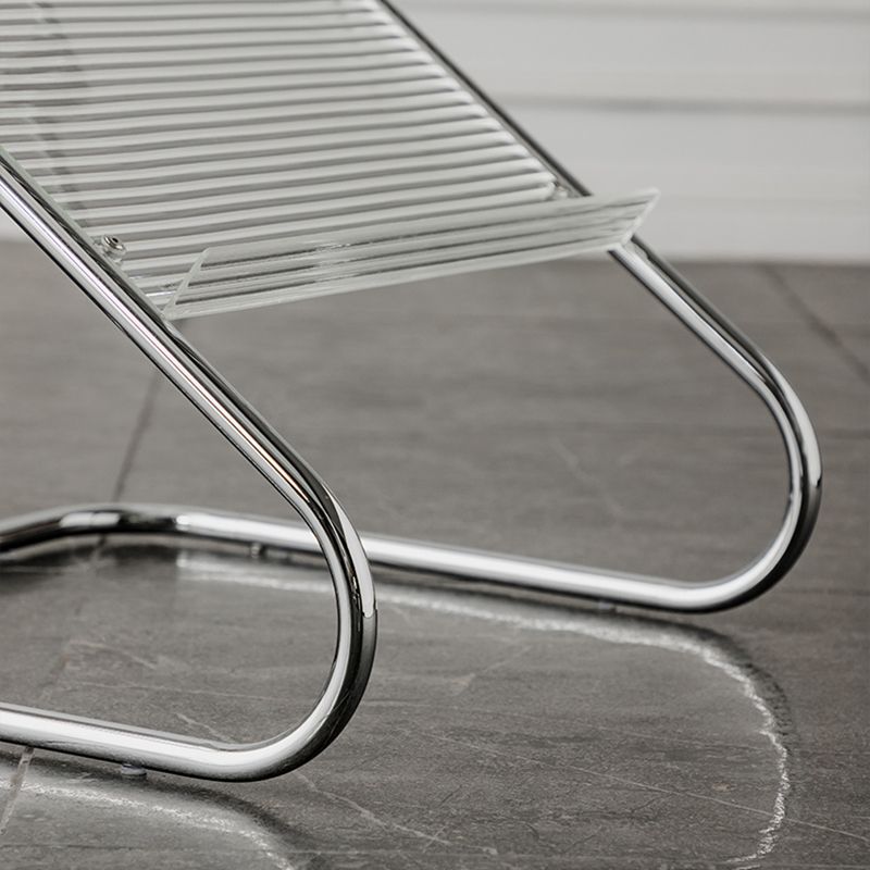 24" Tall Square Glass Top Side Table Iron Abstract Base End Table