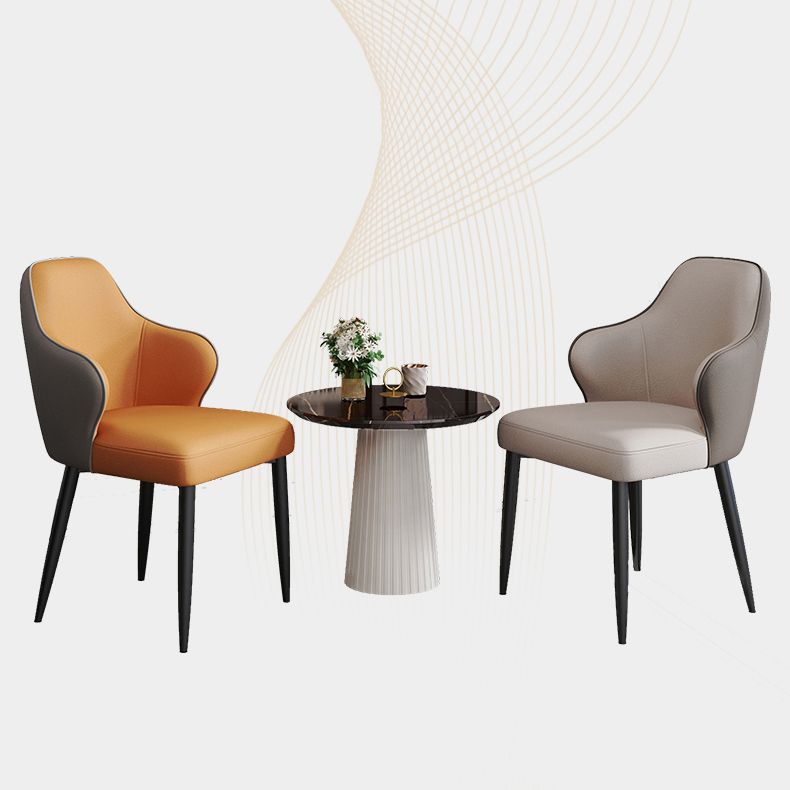 Contemporary Style Parsons Upholstered Dining Arm Chair for Home Clearhalo 'Dining Chairs' 'Dining Tables & Seating' 'dining_chair' 'furn' 'furn_dining_chair' 'Furniture' 'Kitchen & Dining Furniture' 1200x1200_3ad9d52e-19ec-4da3-bf93-ff11ead185ff