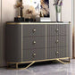 Sideboard in stile glam con tavolo da tavolo a buffet a 6 cassetti per la sala da pranzo