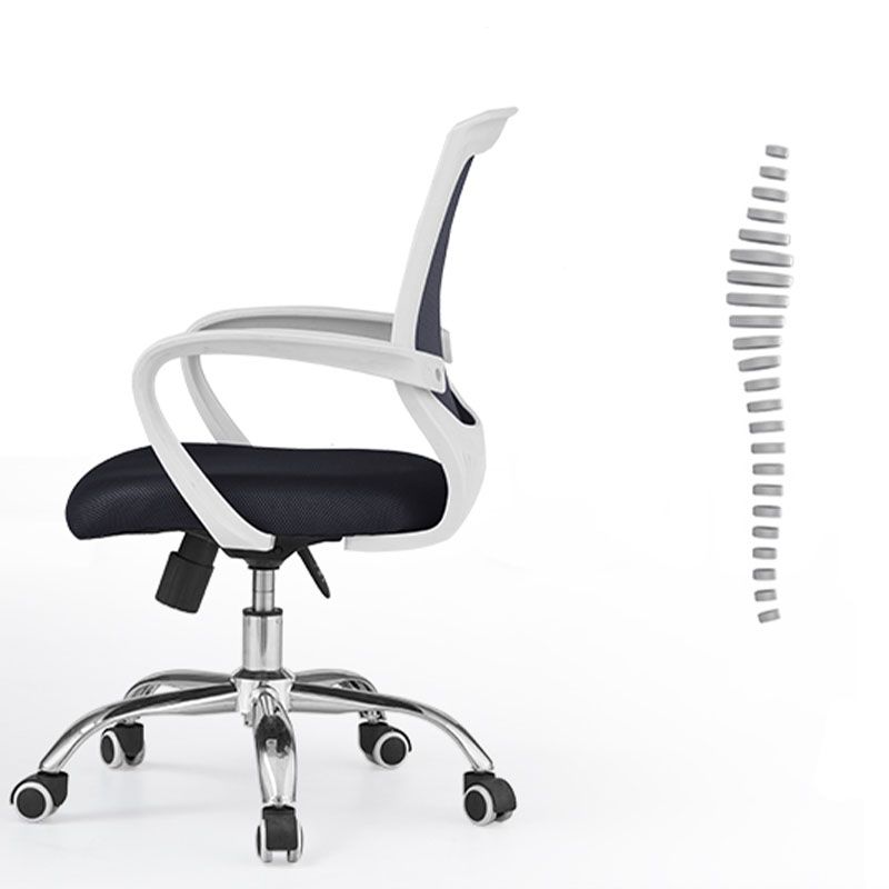 Modern Steel Conference Chair Adjustable Fixed Arms Office Chair Clearhalo 'furn' 'furn_office_chair' 'Furniture' 'Office Chairs' 'Office Furniture' 'office_chair' 1200x1200_3adb4061-cb5f-4a1a-8f79-39b302bc66db