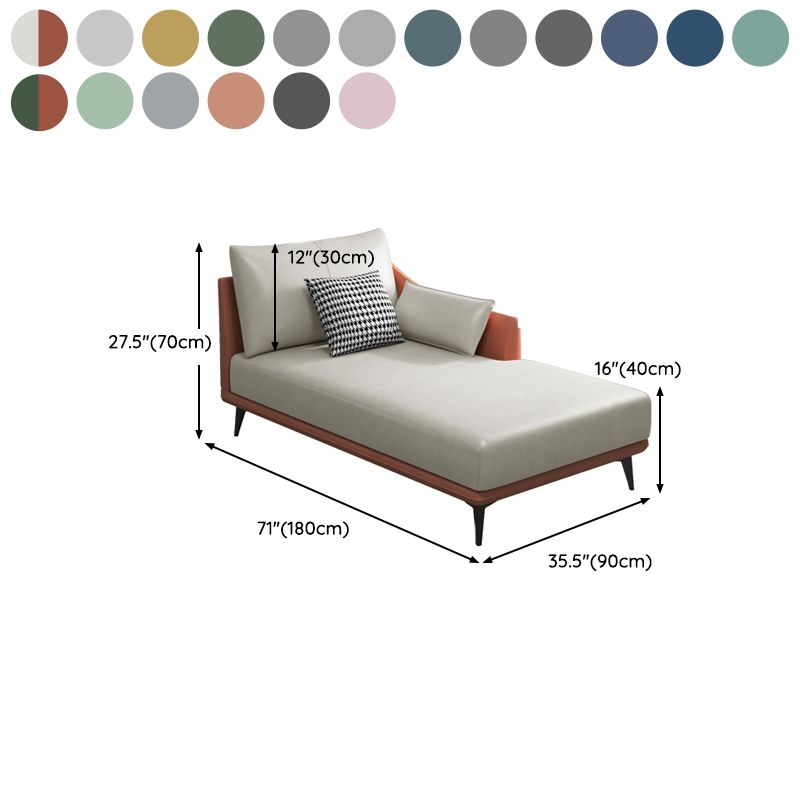 Nordic Cushioned Chaise Lounge Leather Chaise with Recessed Arms for Bedroom Clearhalo 'Chairs & Seating' 'Chaise Lounge' 'chaise_lounge' 'furn' 'furn_chaise_lounge' 'Furniture' 'Living Room Furniture' 1200x1200_3adc8959-adf5-430f-ba94-f5892c718b4c