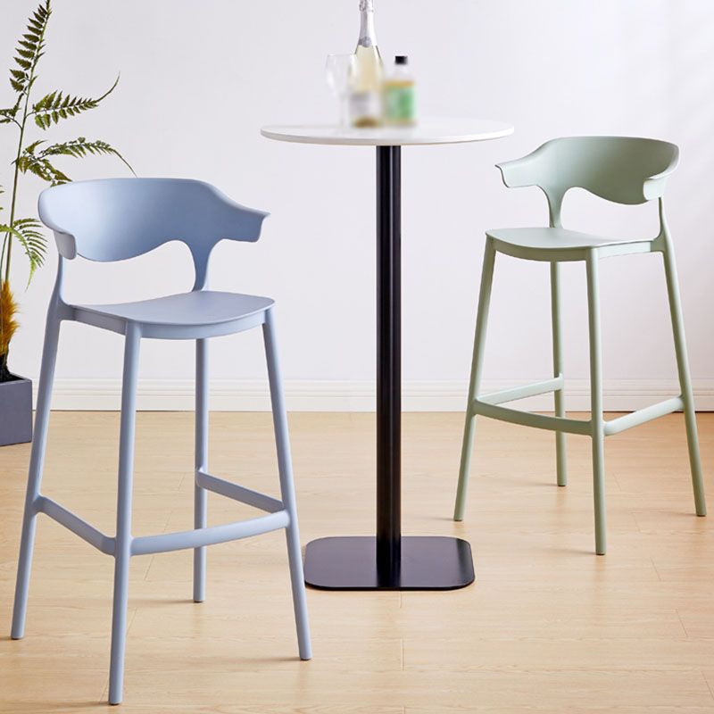 Nordic Plastic Low Back Barstool Stackable Indoor Tall Stool with Saddle Seat Clearhalo 'Bar Furniture' 'Bar Stools' 'bar_stools' 'furn' 'furn_bar_stools' 'furniture_bar_stools' 'Kitchen & Dining Furniture' 'kitchen&dining_furn' 'kitchen' 'kitchen_furn' Furniture' 1200x1200_3adce711-bbd3-4e86-a9a7-bb231dba2604