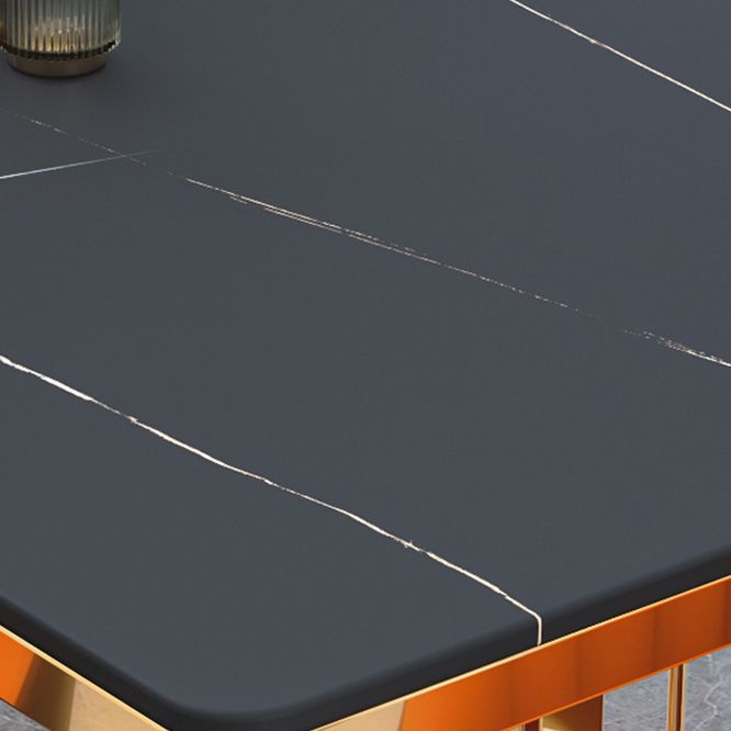 Minimalist Style Sintered Stone Dining Table with Fixed Table and Double Pedestal Base Clearhalo 'Dining Room Sets' 'Dining Tables & Seating' 'dining_room_set' 'furn' 'furn_dining_room_set' 'Furniture' 'furniture_dining_room_set' 'Kitchen & Dining Furniture' 'kitchen&dining_furn' 'kitchen' 1200x1200_3ade68b4-e96b-4a67-8c37-5836658208b7