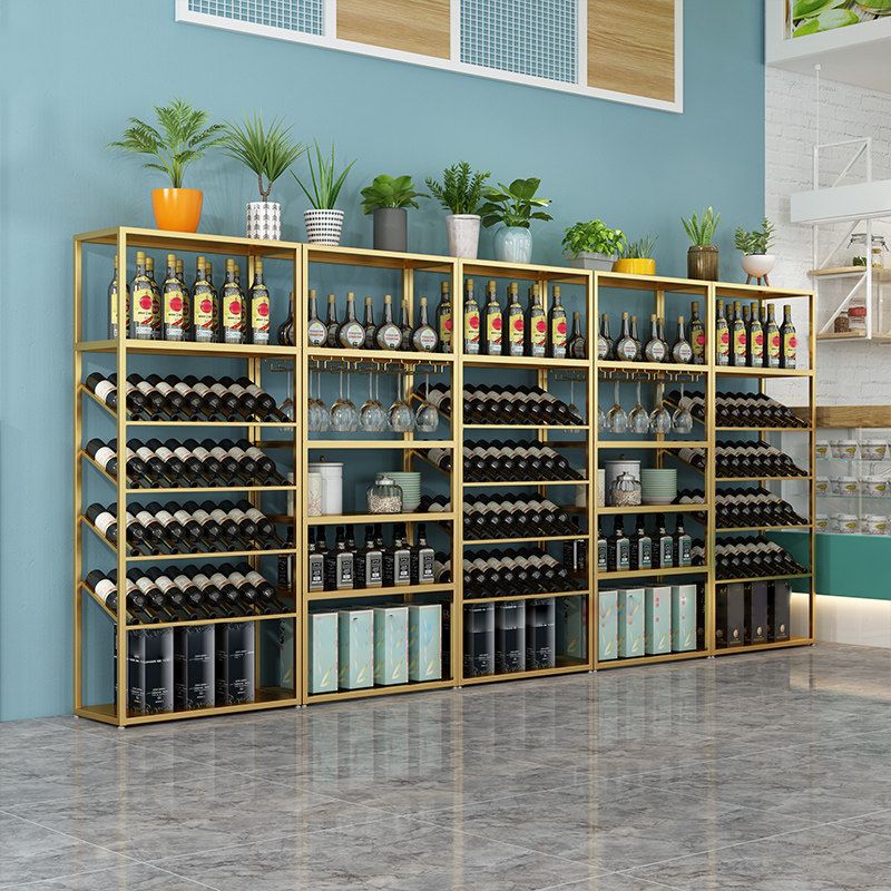 Industrial Iron Bottle Wine Rack Simple Floor Bottle Holder with Wine Storage Clearhalo 'furn' 'furn_wine_racks' 'Furniture' 'Kitchen & Dining Furniture' 'Wine Racks' 'wine_racks' 1200x1200_3ade966f-d813-426d-b046-4b38e99501f2