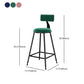 Nordic Style Velvet Barstool Indoor Black Iron 4 Legs Bar Stool for Coffee Shop Clearhalo 'Bar Furniture' 'Bar Stools' 'bar_stools' 'furn' 'furn_bar_stools' 'Furniture' 'furniture_bar_stools' 'Kitchen & Dining Furniture' 1200x1200_3adedf8d-d3ca-40cc-96b7-77cb611a1ff0