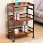 Rolling Kitchen Trolley Rectangular Bamboo Wooden Prep Table Clearhalo 'furn' 'furn_kitchen_islands_carts' 'Furniture' 'Kitchen & Dining Furniture' 'Kitchen Islands & Carts' 'kitchen_islands_carts' 1200x1200_3adf79d3-b161-4472-85de-5b809f6a2299
