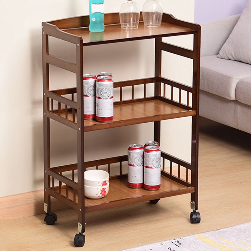 Rolling Kitchen Trolley Rectangular Bamboo Wooden Prep Table Clearhalo 'furn' 'furn_kitchen_islands_carts' 'Furniture' 'Kitchen & Dining Furniture' 'Kitchen Islands & Carts' 'kitchen_islands_carts' 1200x1200_3adf79d3-b161-4472-85de-5b809f6a2299