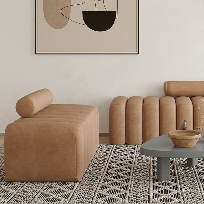 Moderne stijl lam/flanelette bank zonder armleuning en geen kussen terug