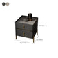 Contemporary Accent Table Nightstand Stone Night Table with Drawers