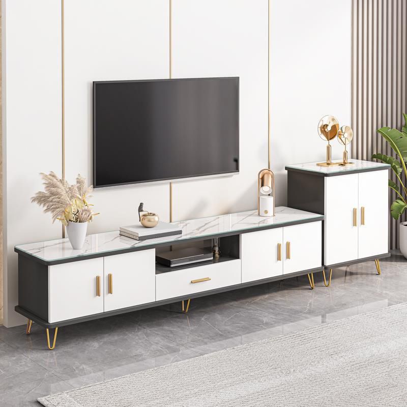 Glam – meuble TV, Console multimédia de rangement ouverte pour le salon
