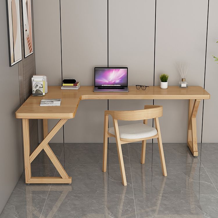 Modern Style Wooden Writing Desk L-Shape Office Table with 3 Legs for Home Clearhalo 'furn' 'furn_office_desk' 'Furniture' 'Office Desks' 'Office Furniture' 'office_desk' 1200x1200_3ae270cc-f443-4cf3-bb5b-26ef637323e2