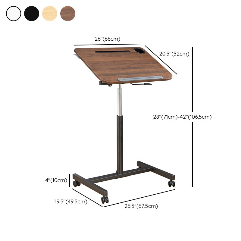 Eigentijds gebogen schrijfbureau voetstuk vouwkantoor bureau