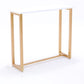 Juego de mesa de bar Glam con caballete, 1/2/3 piezas, altura de mostrador rectangular de madera, color blanco