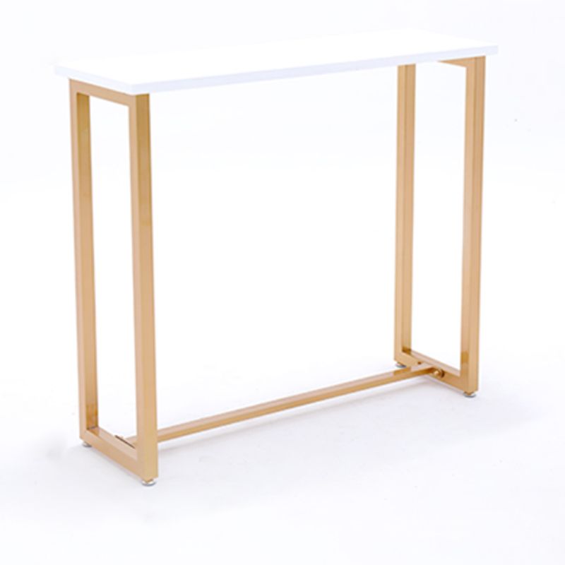 Juego de mesa de bar Glam con caballete, 1/2/3 piezas, altura de mostrador rectangular de madera, color blanco